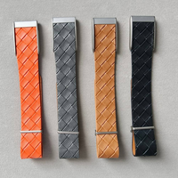 Bracelet de montre Ouruoxi en cuir véritable à motif tissé personnalisé, respirant, bracelet de remplacement pour tracker Whoop 5.0 MG