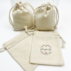 Eco- Friendly White <b>Bags</b> Cotton Drawstring Pouch Custom Logo Packing Storage Jewelry Bracelet Cotton Drawstring Dust <b>Bag</b> <b>Small</b> - Product Image 4