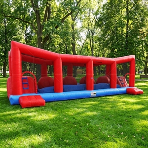Pista inflable de doble carril para adultos Wipeout Big Baller, usada para circuitos de obstáculos inflables, de Fábrica de Inflables - Product Image 1