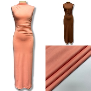 Abito lungo primaverile/<span class=keywords><strong>estivo</strong></span> C240163 con vita arricciata, abiti casual da <span class=keywords><strong>donna</strong></span> - Product Image 2