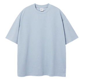 Camiseta Blanca de Algodón con Hombros Caídos, Cuello Redondo, Manga Corta, Estilo Holgado, Informal, Urbana, para Hombre - Product Image 3