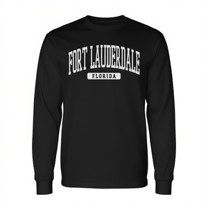 Camiseta de manga larga de Fort Lauderdale, Florida, diseño minimalista, recuerdo de la playa - Product Image 2