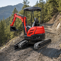 Excavator Mini EPA 2500kg, Boom Swing & Dozer Blade, untuk Pembongkaran Dalam Ruangan, Pembuatan Parit, Pengisian Kembali Halaman