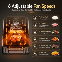 Friteuse à air multifonctionnelle électrique en métal de grande capacité 6L 9L pour la cuisine domestique