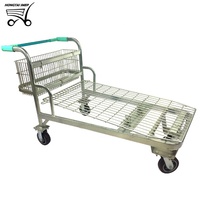 Chariot d'atelier avec un grand panier, chariot intelligent, facile à utiliser, pour entrepôt en fil, à vendre