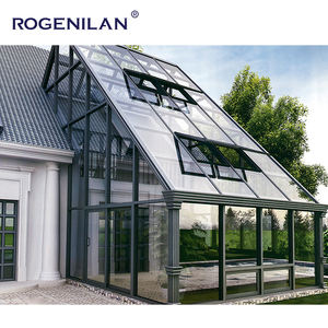 Quatre saisons Triangle Toit Maison Extension <span class=keywords><strong>Aluminium</strong></span> Solaires Personnalisé Jardin D'hiver Debout Serre - Product Image 1
