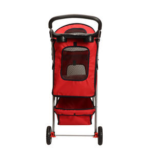 Travel-Friendly 4-roda ramah lingkungan kamuflase troli hewan peliharaan nyaman dilipat kereta anjing pembawa ritsleting - Product Image 5