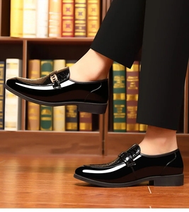 Zapatos de vestir con punta en pico <span class=keywords><strong>para</strong></span> <span class=keywords><strong>hombre</strong></span>, zapatos de charol de lujo <span class=keywords><strong>para</strong></span> <span class=keywords><strong>hombre</strong></span>, zapatos de boda <span class=keywords><strong>para</strong></span> fiesta, <span class=keywords><strong>mocasines</strong></span> de alta calidad a la moda, zapatos formales <span class=keywords><strong>para</strong></span> <span class=keywords><strong>hombre</strong></span> - Product Image 6