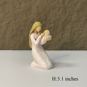 जन्म, मूर्ति हाथ से पेंट जन्म आंकड़े, 10 टुकड़ा सेट यीशु मसीह के जन्म राल आभूषण क्रिसमस - Product Image 3