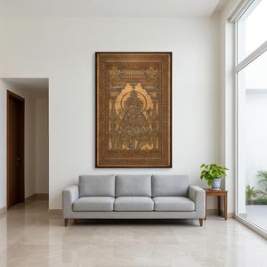 SSD Market Orissa Talapatra <b>Painting</b> Cotton Fabric Rectangle <b>Wall</b> Tapestry Printed Celtic Style Decorative Hanging <b>for</b> <b>Living</b> - Product Image 3