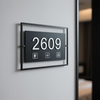 Plaque de porte moderne Cosun en métal creux pour maison, appartement, hôtel – Numéro de chambre et signalétique