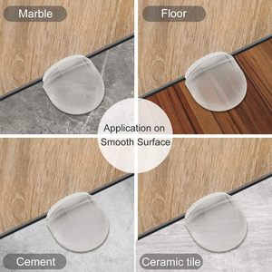 Hat Shape <strong>Door</strong> Stop Self-Adhesive <strong>Door</strong> Handle Collision Guard Acrylic Transparent Rubber Floor <strong>Door</strong> Stopper - Product Image 4