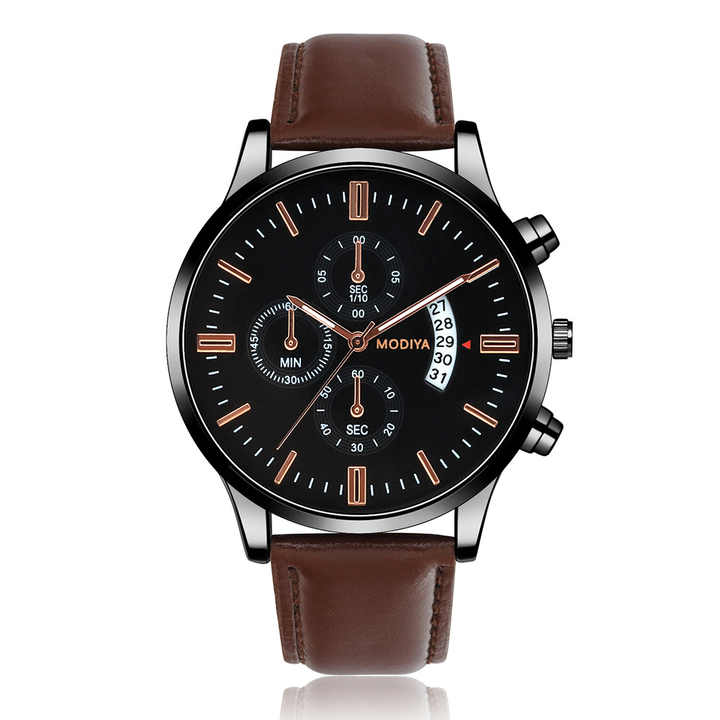 New Design Men Luxury Leather Quartz Watch Reloj Hombre Male Hour Relogio Masculino Amadeus Wrist Watch
