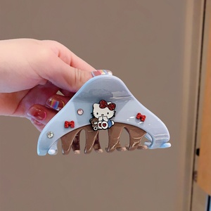 Nouvelle <span class=keywords><strong>pince</strong></span> à <span class=keywords><strong>cheveux</strong></span> en plastique de taille moyenne <span class=keywords><strong>Hello</strong></span> <span class=keywords><strong>Kitty</strong></span> pour filles, élégante et haut de gamme, <span class=keywords><strong>pince</strong></span> requin pour femmes - Product Image 2