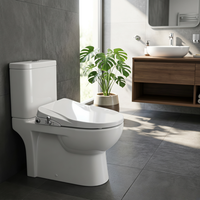 Accessoire de bidet mécanique en forme de U pour toilettes, avec couvercle anti-choc et fermeture douce, pour lavage intime et hygiène féminine, choix éco-responsable, moderne, à eau