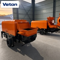 Mini-pompe à béton portable, machine compacte, équipement de malaxage diesel pour applications de construction résidentielle et commerciale H