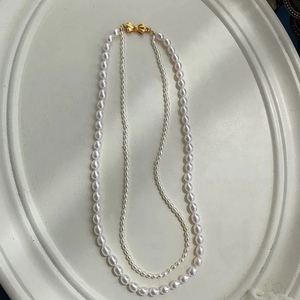 Champagne <b>Gold</b> 6-7mm Freshwater Nucleated <b>Pearl</b> <b>Necklace</b> Near-Round with Gentle Stylish Gloss Strong Gloss Stylish Gift Box - Product Image 4