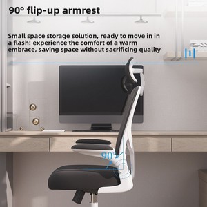 Sedia da Ufficio Direzionale Girevole <span class=keywords><strong>in</strong></span> Rete di Alta Qualità con Schienale Alto Regolabile <span class=keywords><strong>in</strong></span> <span class=keywords><strong>Altezza</strong></span> - Product Image 3
