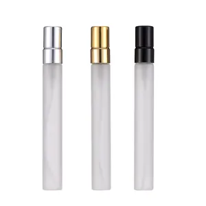 Toptan 5ml 10ml cam sprey tüp şişesi ücretsiz örnek Mini cep buzlu cam doldurulabilir Atomizer kalem parfüm sprey şişe