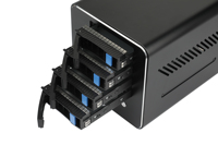 Hota-Mini ITX 4Bay NAS, serveur, en aluminium complet, avec carte mère J1900 et adaptateur