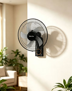 Ventilateur mural solaire de 16 pouces, 15W, haute vitesse, batterie au lithium rechargeable, télécommande, 3 vitesses réglables, ventilateur de refroidissement extérieur/intérieur - Product Image 6