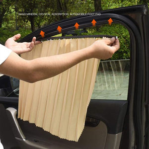 厂家价格2pcs汽车窗帘磁性安装汽车侧窗遮阳帘装饰防紫外线窗帘促销礼品 - Product Image 1