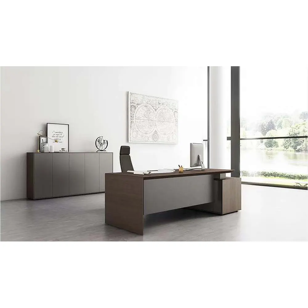 Oem Hoge Kwaliteit 1 Stuk Moderne Luxe Ceo Houten Executive Tafel Bureau