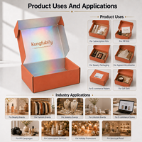 Caja de Cartón Corrugado Personalizada Directo de Fábrica con Laminación Holográfica para Suscripciones de Belleza y Embalaje de Regalos