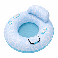 Bouée de piscine gonflable en polyester recouverte de tissu, avec fond en maille épaissie, chaise longue flottante, jouet aquatique, radeau de piscine