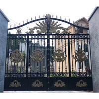 Gril de maison moderne de style européen conçoit une porte d'entrée en fer forgé pour le jardin
