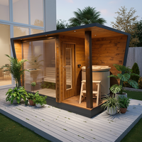 Sauna extérieur autoportant grande capacité pour plusieurs personnes, idéal pour usage commercial et résidentiel