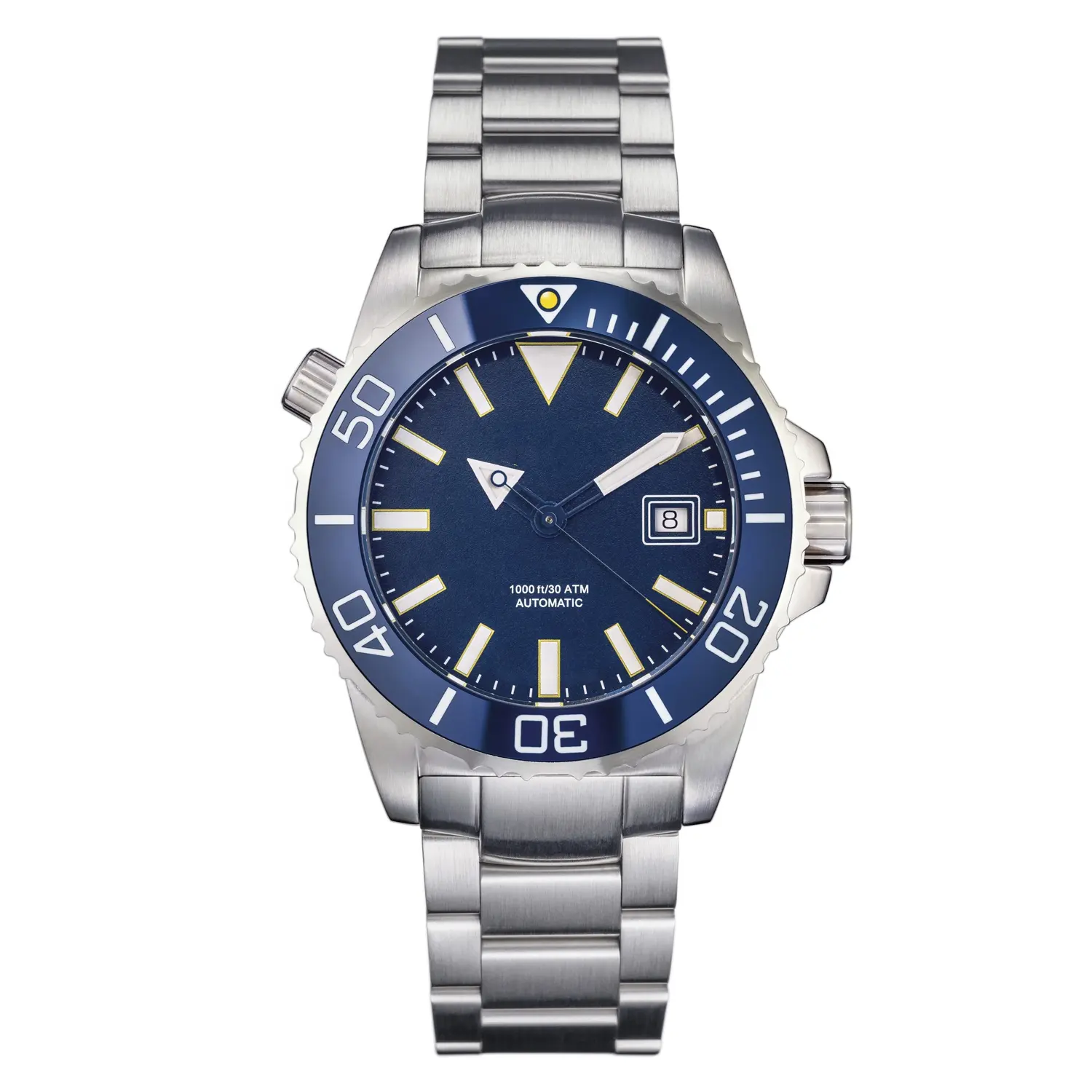 Classic Outdoor Automatic Sapphire Alle Edelstahl Luxus 300 Meter wasserdichte Armbanduhren für Männer