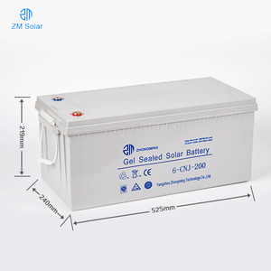Batería de Gel Solar ZOOMAR SOLAR de 12V 200Ah 6-CNJ-200, Batería de Ciclo Profundo para Almacenamiento Solar 6-CNJ-200 - Product Image 3
