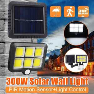 Lampe murale solaire 100/120 LED à détection de mouvement humain, étanche pour extérieur, jardin, villa, éclairage de rue - Product Image 3