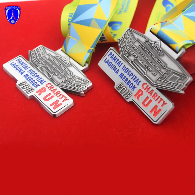 Malaysia Krankenhaus Charity Run Freimaurer Medaille Antik Silber Metall Medaillen Run Race Award Medaille Hersteller
