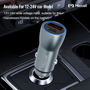 Chargeur de voiture à charge rapide PD 48W avec USB-C 30W et USB-A 18W, corps <span class=keywords><strong>en</strong></span> aluminium et multiprotection pour iPhone, Samsung et voyageurs - Product Image 4