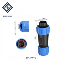 Connecteur de câble circulaire étanche fileté SP13 mâle/femelle 250V 200V 125V 13A 5A 3A IP68 pour l'aviation