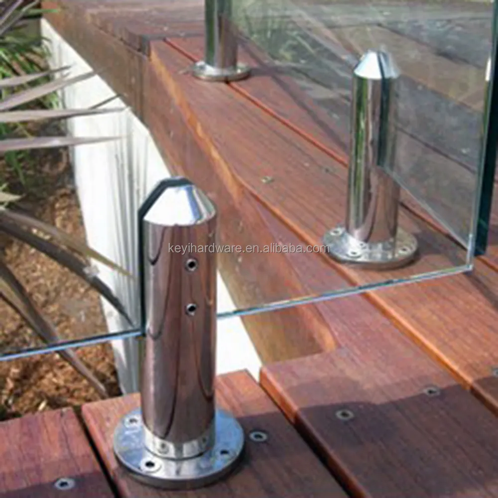 Accessoires de balustrade montés au sol en acier inoxydable, sans cadre, en verre, pour clôture de piscine