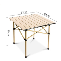 Table pliante compacte portable en métal meubles d'extérieur faciles à transporter pour camping pique-niques utilisation à la plage