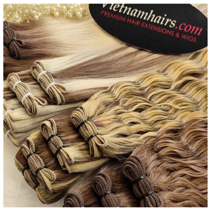 Extensions de cheveux vierges Genius Weft, cheveux humains alignés dans le sens des cuticules, pointes épaisses, lisses et soyeuses, vente en gros - Product Image 2