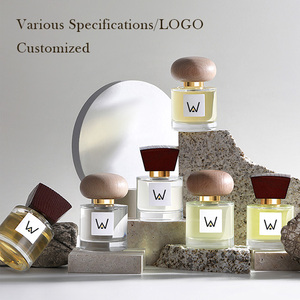 Vietnam Round Corner Empty Perfume Spray Glass <b>Bottles</b> Wooden <b>Lids</b> Packaging <b>Closures</b> - Product Image 4