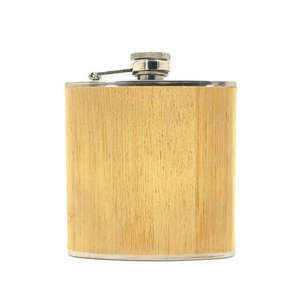Offre Spéciale en acier inoxydable logo personnalisé flacon de hanche en bambou pour l'Allemagne Victoria Bitter Glen Deveron St. George - Product Image 1