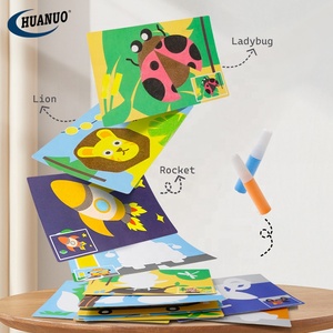 Kit de Manualidades de Papel para Niños, 12 Tarjetas de Arena de Colores para Pintar con Arena - Product Image 2