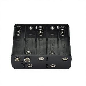 10X1.5V Zwart Plastic Aa UM-3 Batterijhouder Doos Opslag Met Zwart Rood Lood Draad Of 9V Batterij Snap Connector - Product Image 2