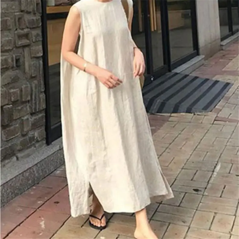 silk linen style dresses Heavyweight Linen Midi Dress - Gray Linen Dress - Linen Dress with Pockets - Boho Linen Dress with Belt main image 0