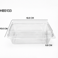 Boîte à pâtisserie rectangulaire transparente en PET personnalisable, très vendue, pour desserts, biscuits et pâtisseries