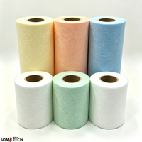 Vente en gros de rouleaux de tissu non tissé en polypropylène 100% pp de 17,5 cm et 25 g/m², matériau meltblown au graphène, tissu pour masque N95 BFE