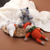 Poupées d'animaux tricotées à la main, animaux en peluche au crochet, mascotte personnalisée, cadeau personnalisé, décoration de la maison