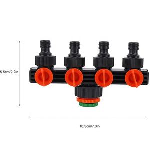 4ウェイガーデンホースバルブスプリッタードリップ灌漑タップエンドガーデンウォーターホーススプリッター用ヘビーデューティー蛇口マニホールドフィッティング - Product Image 2