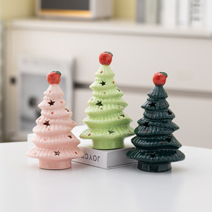 Cartoon Apple Christmas <b>Tree</b> Star Night <b>Light</b> Gift Ambient <b>Light</b> European Ceramic Translucent Eco-Friendly Festival - Product Image 2